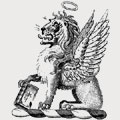 Delaune family crest, coat of arms