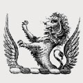 Delaune family crest, coat of arms