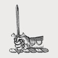 Hawkes family crest, coat of arms