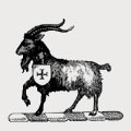 Prideaux-Brune family crest, coat of arms