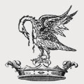 Burnam-Pateshall family crest, coat of arms