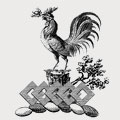 Cock family crest, coat of arms