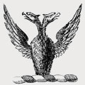 Coe family crest, coat of arms