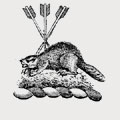 Beaver family crest, coat of arms