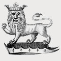 Crutchley family crest, coat of arms