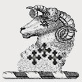 Ethelston family crest, coat of arms