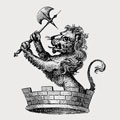 Lushington family crest, coat of arms