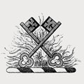 Flavel family crest, coat of arms