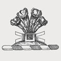 Aldham family crest, coat of arms