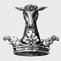 Calveley family crest, coat of arms