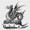 Levens family crest, coat of arms