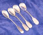A set of four Victorian Exeter salt spoons