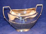 A 19thC Sheffield plate sugar bowl