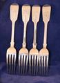 A set of 4 Victorian dinner forks