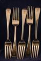 A set of 5 Georgian scottish dinner forks