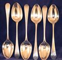 A set of 6 Georgian pudding spoons