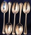 A good set of 5 Scottish pudding spoons