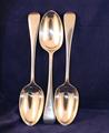 A trio of Victorian pudding spoons
