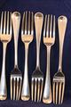 A set of 6 Georgian dinner forks