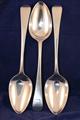 A trio of Georgian serving spoons