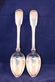 A pair of William IV pudding spoons