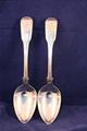 A pair of Georgian pudding spoons