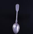 A Victorian fiddle pattern sterling silver dessert spoon