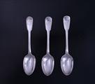 Three Victorian silver dessert spoons
