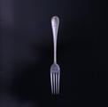 A modern bead edge sterling silver table fork