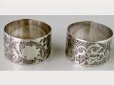 A pair of napkin rings