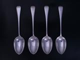 Four Victorian silver table spoons