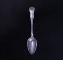 A George III Hourglass pattern sterling silver dessert spoon