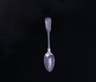 A modern fiddle, thread and shell sterling silver teaspoon