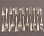 12 Old English Dinner Forks
