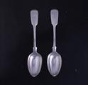 A pair of Victorian silver table spoons