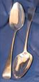 A pair of early Victorian serving spoons