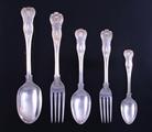 Service of William IV silver flatware