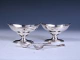 Pair Victorian silver salts