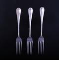 Three modern Hanoverian pattern sterling silver forks