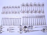 A William IV 80 piece King's pattern sterling silver service