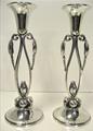 Danish Design, Sterling Silver Candlesticks