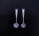 Pair of Victorian King's pattern sterling silver salt spoons