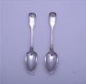 A pair of Victorian sterling silver spoons