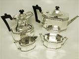 An Antique George V Scottish Sterling Silver Four Piece Tea and Coffee Service