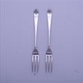 A pair of Victorian silver dessert forks