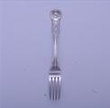 A Victorian King's pattern sterling silver dessert fork