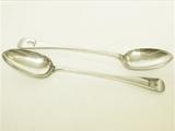 A Fine Pair of Antique Victorian Sterling Silver Gravy Spoons