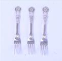 Three sterling silver dessert forks