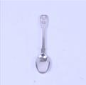 A Victorian sterling silver fiddle, thread and shell teaspoon