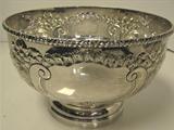 Sterling Silver Chased Bowl. 10.2
